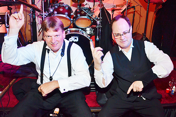 Groove Place Havertown, PA LGBT Wedding Dance Band instrumentalist dancing