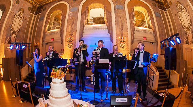 Groove Place Havertown, PA LGBT Wedding Dance Band playing on stage