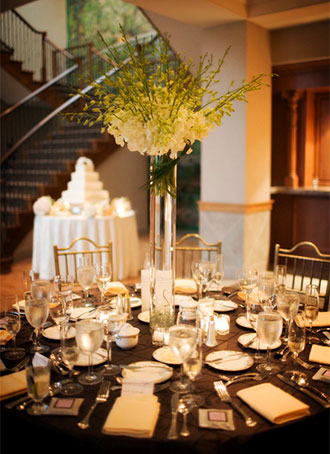 Talamore Country Club - Les Jardins - Reception dinner table centerpiece