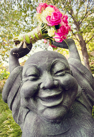 Talamore Country Club - Les Jardins - Buddah with bouquet