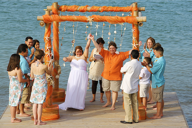 Mansion By The Sea - Just married lesbian couple