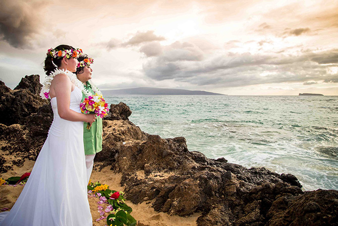 Maui Aloha Weddings Kihei Hawaii - Lesbian Couple Wedding Day