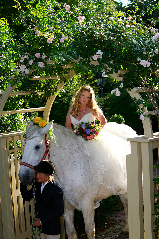 Memories Are Forever - Photo of bridal entrance on horseback