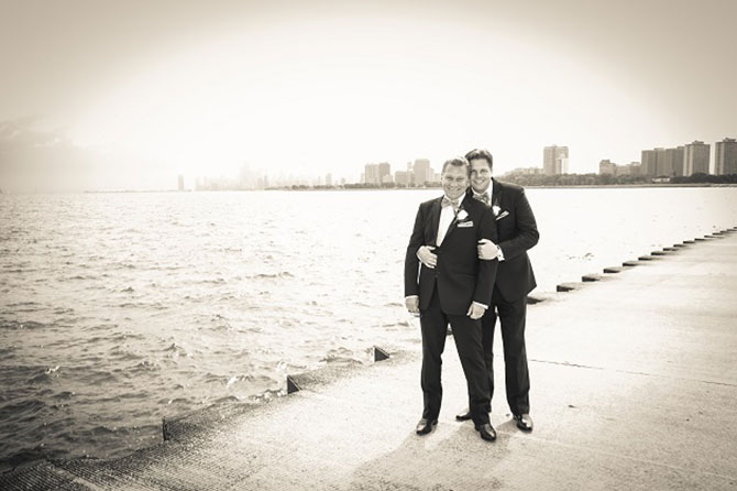 Tasty Catering - Chicago LGBT couple on their wedding day