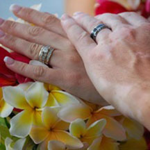 Trinity Hawaiian Weddings - Wedding rings on couples hands