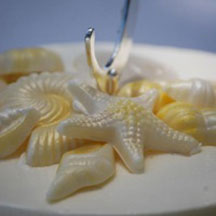 Trinity Hawaiian Weddings - Gold and white seashells